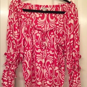 Escapada Pink/White Blouse